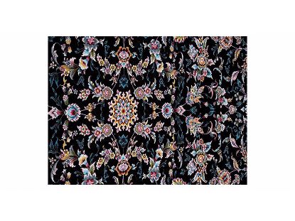 تصویر فرش پاتریس طرح افشان گلدانی رنگ سرمه ای 1200 شانه